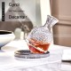 Tumbler Decanter with Lid Crystal Glass Stainless Steel Rotating Base