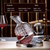 Tumbler Decanter with Lid Crystal Glass Stainless Steel Rotating Base