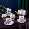 Designer Bone China Tea Set with Kettle and Coffee Cup Set Heraeus Gold Gilded - 15 - 16 Pieces