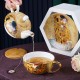 Japanese Art Teapot Set: Bone China Golden Coffee Cup with Saucer Tea Set Combination