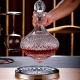 Gyro Decanter with Lid Crystal Glass Rotating Tumbler Decanter Wine Bottle
