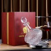 Gyro Decanter with Lid Crystal Glass Rotating Tumbler Decanter Wine Bottle