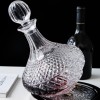 Tumbler Decanter with Lid Crystal Glass Stainless Steel Rotating Base