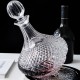 Tumbler Decanter with Lid Crystal Glass Stainless Steel Rotating Base