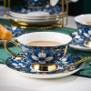 Elegant Gold-Plated Royal Flower Bone China Tea Cups and Coffee Mug Set