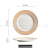 Designer Collection Tableware Weiss Series Gold-white Ceramic Dinner Plate