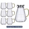 Twill Kettle Set Heat Resistant Glass Mugs Set Glass Pitcher Cups