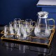Twill Kettle Set Heat Resistant Glass Mugs Set Glass Pitcher Cups