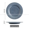 Nordic Tableware Vertical Stripes Dinnerware Ceramic Bowls Plates