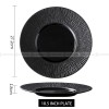 Nordic Simple Black Tableware Ceramic Shallow Plate Porcelain Plate