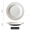 Simplism Milk White Tableware Ceramic Shallow Plate Dinner Plate