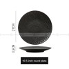 Artisanal Stone-Inspired Elegance: Set of 2 Ceramic Dinner Plates, 10.5 Inches