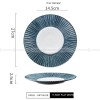 Carll Solar Series Dinnerware Collection Ceramic Blue/White Plate