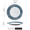 Carll Solar Series Dinnerware Collection Ceramic Blue/White Plate