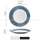 Carll Solar Series Dinnerware Collection Ceramic Blue/White Plate