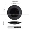 Mocaa Stone Series Black Dinner Plates Ceramic Dinnerware Plates