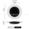 Weiss Dinnerware Collection Designer White/Black Dinner Plate