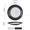 Nordic Dinnerware Weiss Series Ceramic Navy/Black/White Dinner Plate