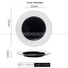 Mocaa Stone Series Black-white Dinnerware Ceramic Plate Shallow Plate