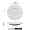 Designer Tableware Collection Weiss Series Ceramic Dish White Plate