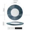 Carll Solar Series Dinnerware Collection Ceramic Blue/White Plate