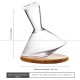 Crystal Glass Wine Decanter Balance Tumbler with Wooden Base Decanter