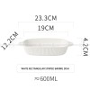 Ceramic Binaural Baking Platter Macaron Microwave Oven Baking Bowl