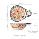 다채로운 꽃 식기 세라믹 저녁 식사 기구 그릇 접시 냄비 접시