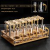 Gold Foil Wine Glass Wine Dispenser Small Goblet Cup Holder Win Set