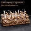 Golden Elegance: Baijiu Glass Spirit Cups Ensemble with Dispenser and Rack