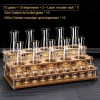 Golden Elegance: Baijiu Glass Spirit Cups Ensemble with Dispenser and Rack