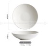 Nordic Ceramic Underglaze Dinnerware Weiss Series White Trumpet Bowl