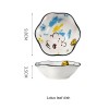 Hand-Drawn Doodle Ceramic Bowls and Plates - Household Dinnerware