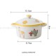 Souffle Baking Bowl With Lid Ceramic Stew Pot With Double - handle 3.5"