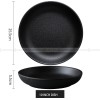 Frosted Tableware Black Ceramic Dinnerware Untensils Bowls Plates