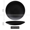 Frosted Tableware Black Ceramic Dinnerware Untensils Bowls Plates