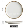 Simplicity Ceramic Tableware Black White With Gold Rim Plates Bowls