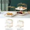 Restaurant Afternoon Tea Snack Candy Display Stand: Ceramic Snack Tray Dessert Storage Rack