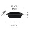 Ceramic Binaural Baking Platter Macaron Microwave Oven Baking Bowl