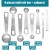 Set of 8: Measuring Spoons *6 +Calipers + Stir Bar  + $3.00 