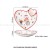 Red Rabbit Heart-shape Plate 
