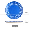 Nordic Ceramic Tableware Simple Line Pattern Disc Snack Dinner Plate