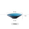 Peacock Blue Deep Dish Wide Mouth Ramen Bowl Spaghetti Plate