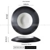 Nordic Dinnerware Weiss Series Ceramic Navy/Black/White Dinner Plate