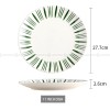 Nordic Ceramic Tableware Simple Line Pattern Disc Snack Dinner Plate