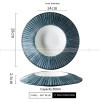 Carll Solar Series Dinnerware Collection Ceramic Blue/White Plate