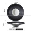 Nordic Dinnerware Weiss Series Ceramic Navy/Black/White Dinner Plate