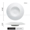 Nordic Dinnerware Carll Solar Series Ceramic White Dinner Plate