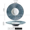 Carll Solar Series Dinnerware Collection Ceramic Blue/White Plate