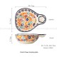 Creative Pastoral Tableware Ceramic Bowl With Sauce Compartment 8"